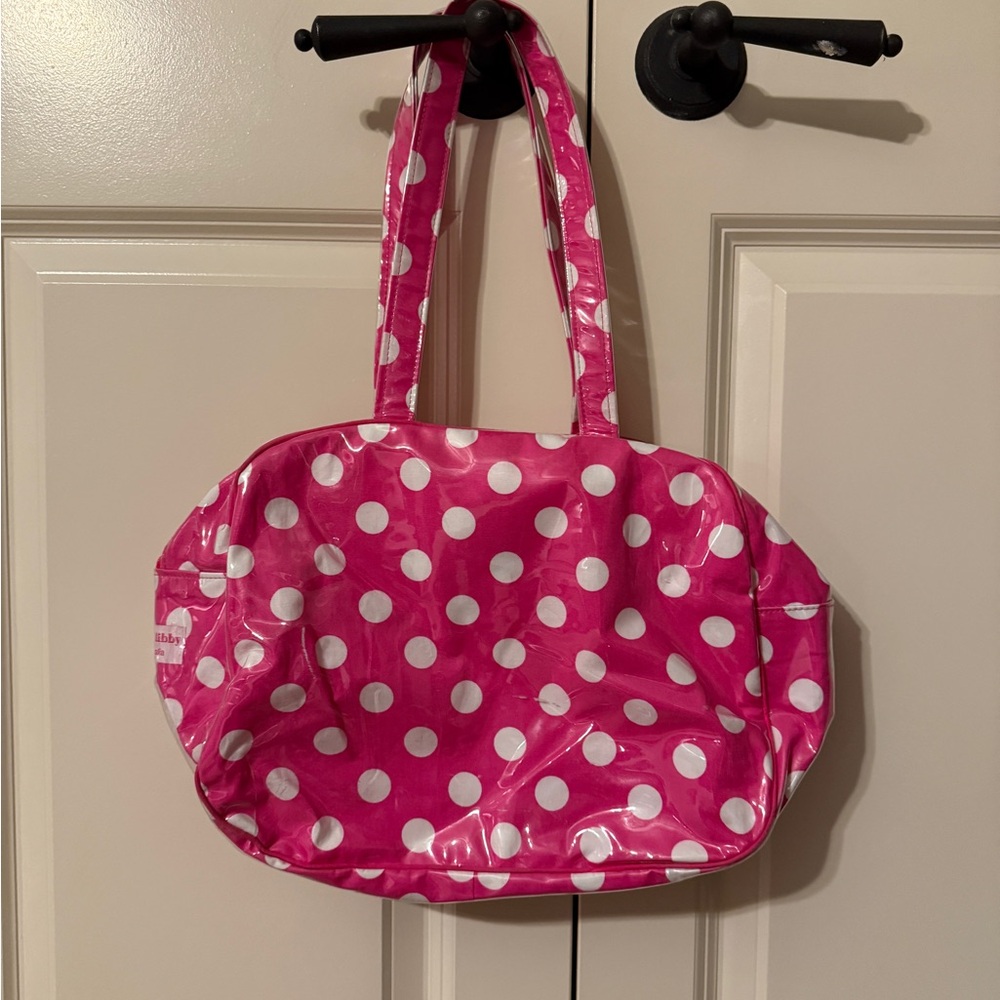 Love Libby Pink Polka Dot Cosmetic Bag